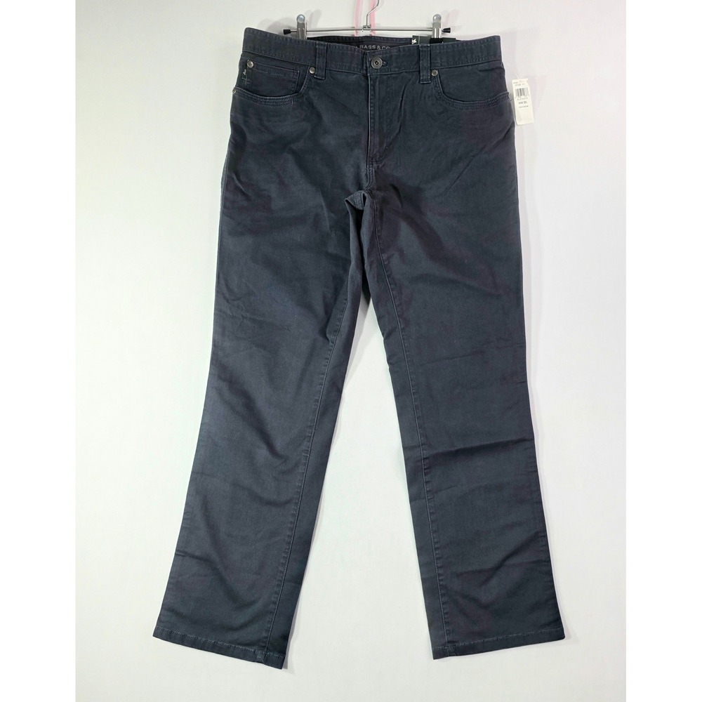 GH Bass & Co Mens Canvas Pants Blue Nights 36W 31L Workwear Straight Leg